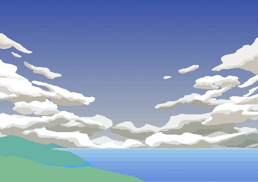 でっかなファンタジー風景ドット描いたよ 3 ドット絵漬け